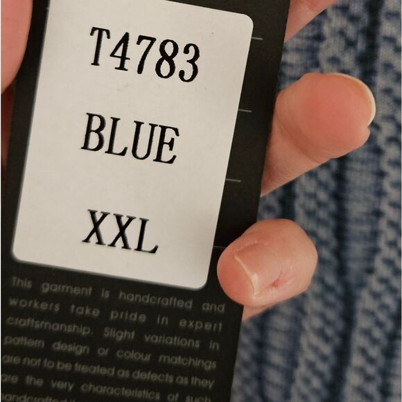 Nwt Papa Blue Patterned Women's Top - Picture 3 of 5